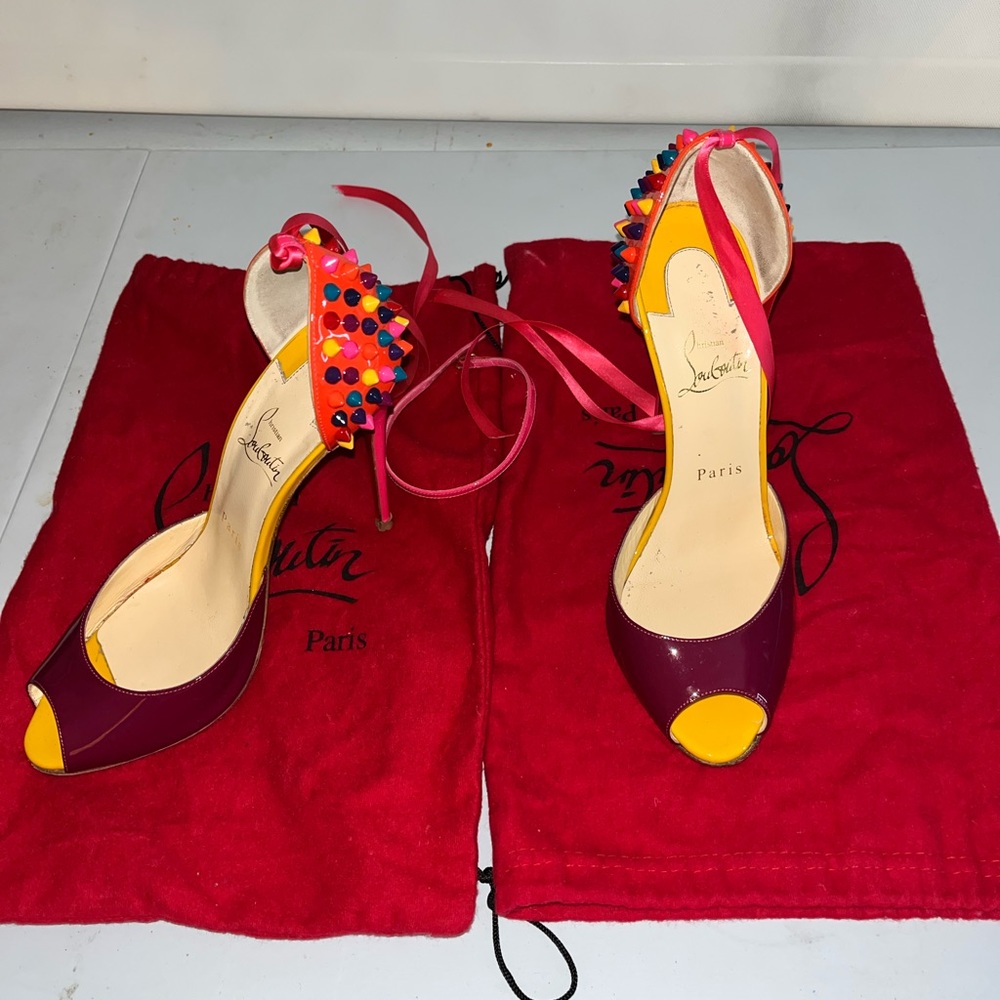 Christian louboutin pina spiked shoe
